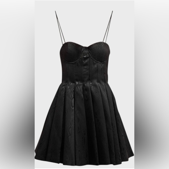 Alice + Olivia Dresses & Skirts - Alice + Olivia Black Pleated Bustier Mini Dress